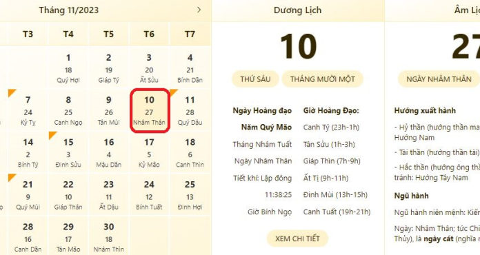 Best and most accurate time to check on 10/11/2023, lunar calendar, what to do on Friday for good luck