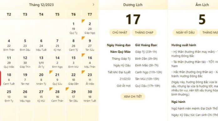 Best Time to See Auspicious Hours on December 17, 2023, Check Lunar Calendar, How to Attract Good Luck