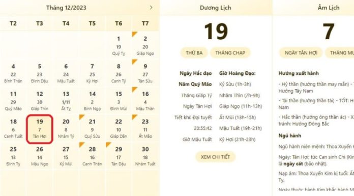 Best and Most Accurate Time and Date on 19/12/2023: Check the Lunar Calendar, Good or Bad Day Today