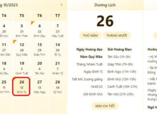 Best and worst times to check in the day of 26/10/2023: Lunar calendar, zodiac hours, and inauspicious hours.