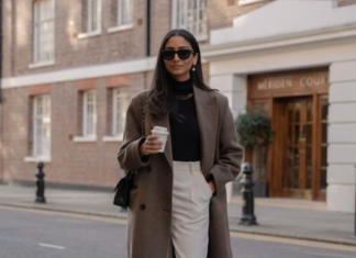 Learn how to dress stylishly from Asian to European with a long trench coat, staying warm yet fashionable.