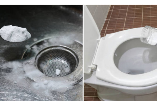 What are the benefits of using baking soda in the bathroom?