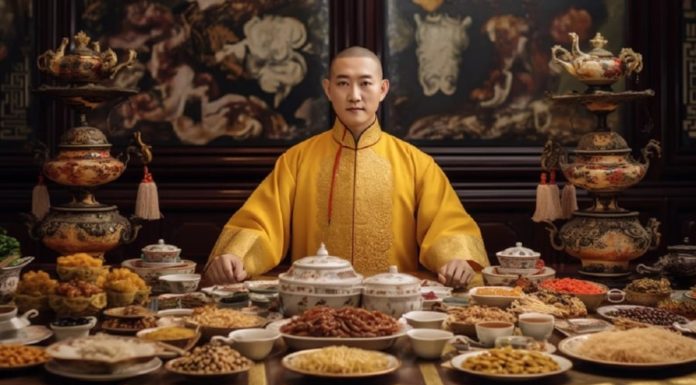 What happens to the leftover food from the King’s meal with over 100 dishes?