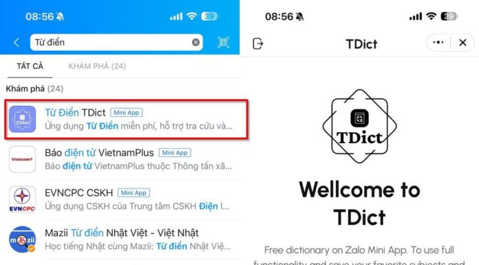 Free and Easy Tip: Use the Dictionary Feature on Zalo App to Quickly Look Up Words