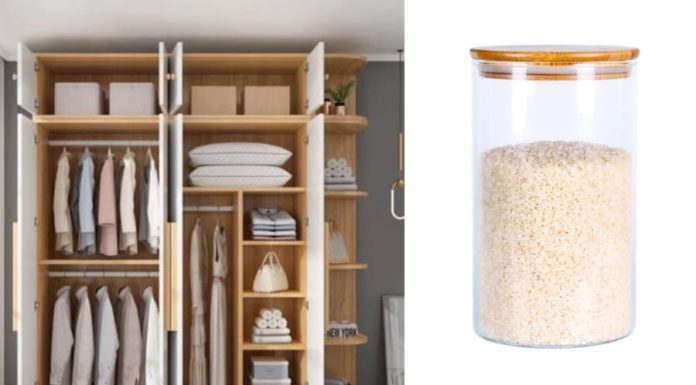 Unexpected Benefit of Putting a Rice Jar in Your Closet – Everyone Loves This Easy Trick