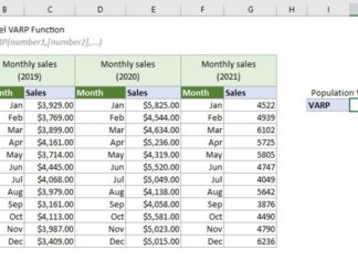 Fastest Way to Calculate Sample Variance Using the Var Function in Excel