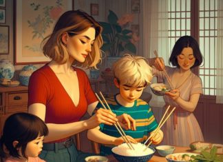 On the dining table, the behavior of a child reveals whether parents have successfully raised them or not