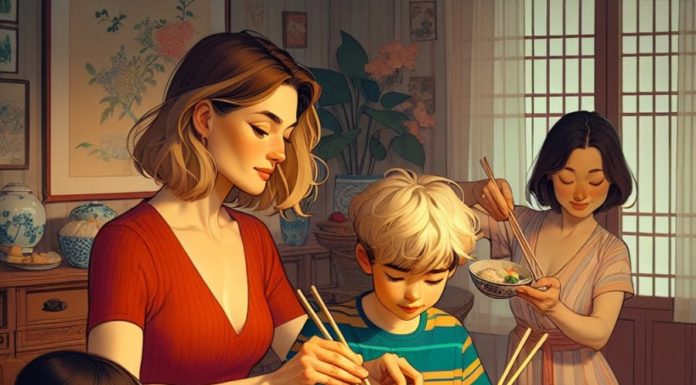 On the dining table, the behavior of a child reveals whether parents have successfully raised them or not