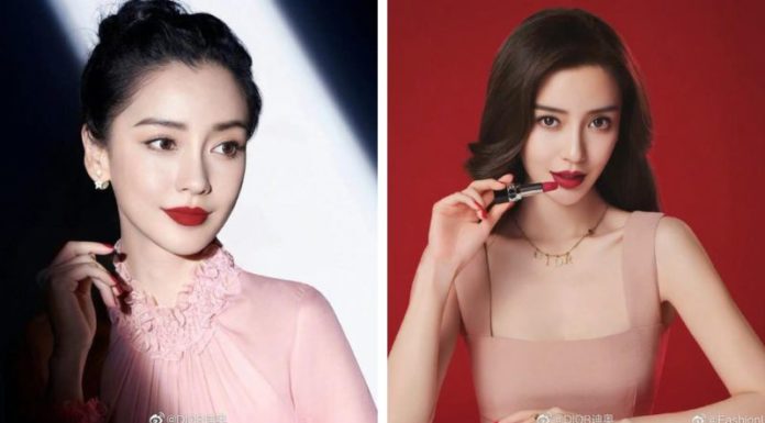 Learn how to rock a beautiful red lipstick like Angelababy this holiday season
