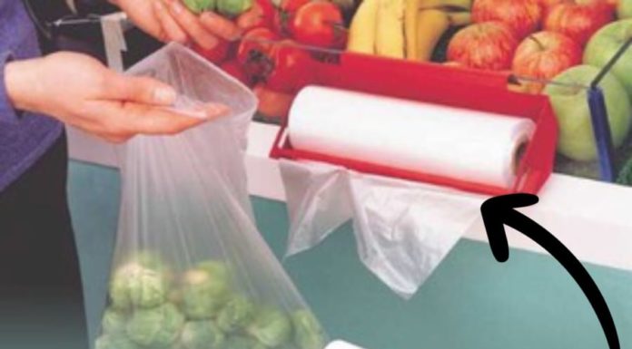 Why do supermarket staff always leave a free white plastic bag at the top of the checkout?