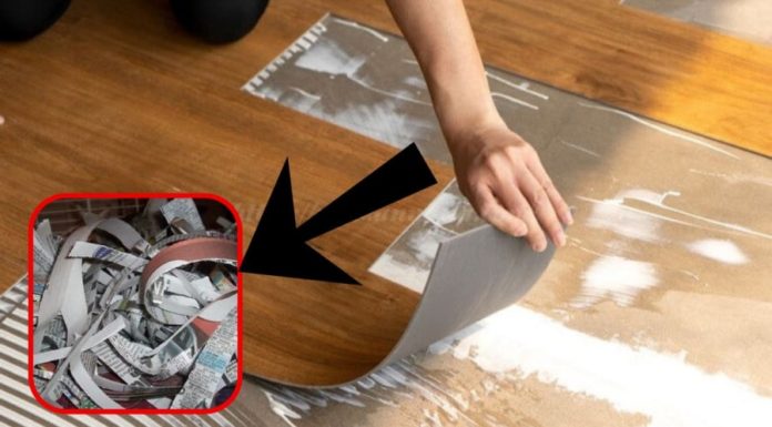 Tear newspaper into pieces and spread them on the floor, useful end-of-year tips for every household