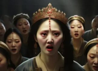 Why are concubines buried with their legs wide open when the emperor dies?