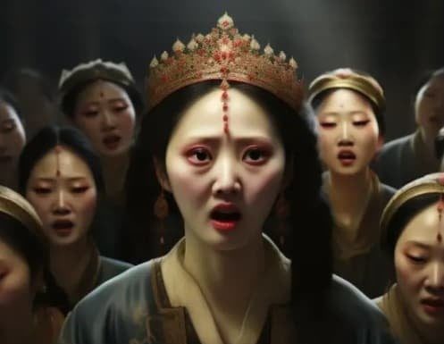 Why are concubines buried with their legs wide open when the emperor dies?