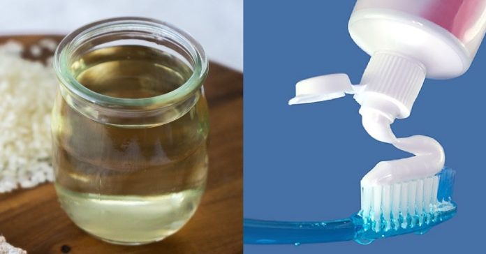 What are the benefits of combining toothpaste with white vinegar?