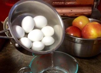 Boiling eggs then pouring water out into the garden, surprised to see the plants thrive better without fertilizer.