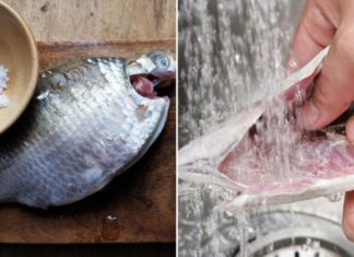 Wash fish with this water to remove slime and odor effectively.