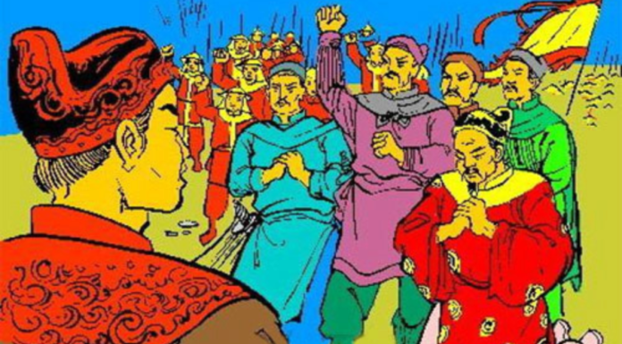 The Thai minister who committed a grave crime by usurping the throne and later forced the king of the Ly dynasty to abdicate before hanging him is who?