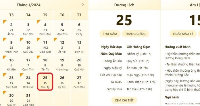 Best and most accurate time forecast for 25th January 2024, check lunar calendar 25th January 2024