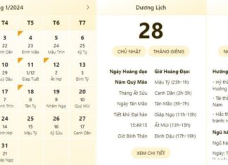 The most accurate time and lunar calendar for January 28, 2024