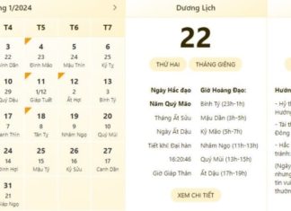 Best and Most Accurate Time and Lunar Calendar for January 22, 2024