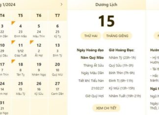 Check the most accurate good and bad hours on January 15, 2024, see the lunar calendar on January 15, 2024