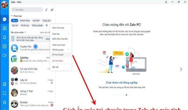 How to hide Zalo chat in a snap