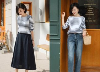 A timeless fashion statement – The never-out-of-style striped t-shirt that every woman should own