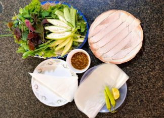 Simple and never boring pork spring rolls with rice paper