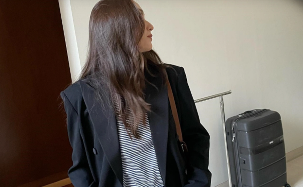 Krystal slays in a blazer, effortlessly stylish yet sophisticated