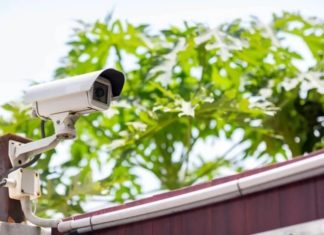 The best position to install indoor cameras for easy detection of intruders.