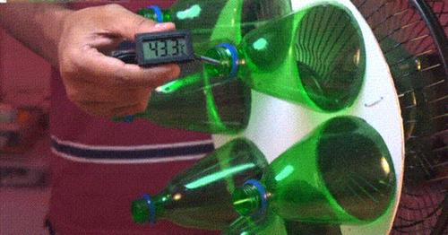 Learn how to craft a homemade air conditioner from a bottle cap and attach it to a window to reduce the temperature by 5 degrees.