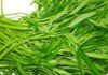 Boiled morning glory turns dark if you’re not careful, try adding this for crunchy and nutritious greens