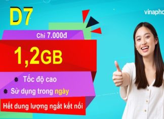 Discover the D7 VinaPhone package with 1.2GB for only 7,000đ/day and surf the web to your heart’s content.
