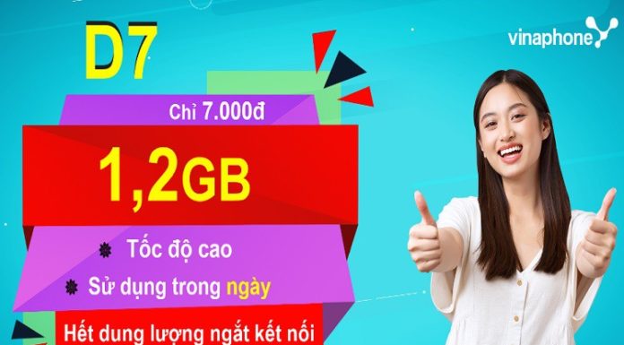 Discover the D7 VinaPhone package with 1.2GB for only 7,000đ/day and surf the web to your heart’s content.