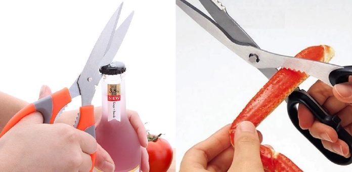 What is the purpose of the notch, the sawtooth notch on scissors?