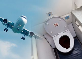 Tips from flight attendants on using the restroom on an airplane