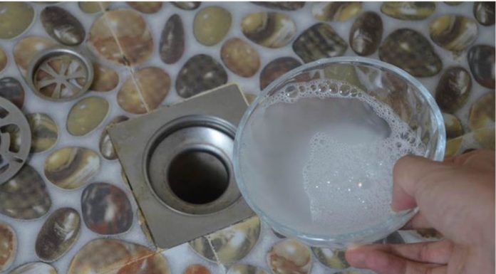 Pour the content of this bowl into the bathroom drain to not only eliminate odors but also effectively repel insects