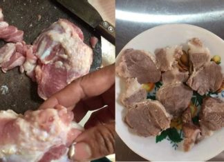 Tips to distinguish between clean pork, beef, and meat with worms, just by looking at it for 3 seconds