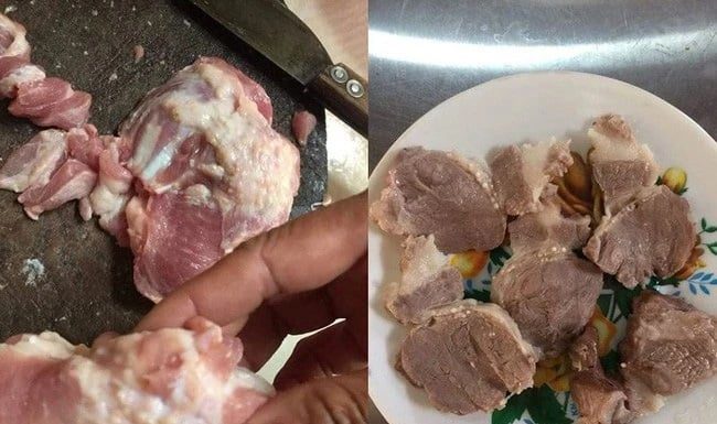 Tips to distinguish between clean pork, beef, and meat with worms, just by looking at it for 3 seconds