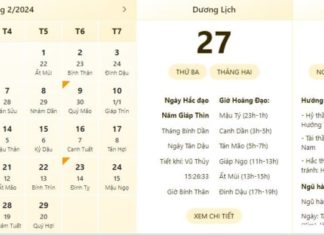 Most Accurate Good and Bad Hours on February 27th, 2024, and Lunar Calendar of February 27th, 2024