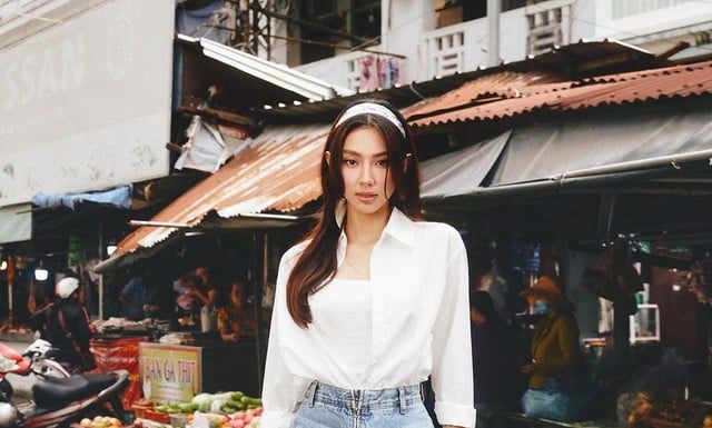 Thuy Tien reveals refreshing and youthful ways to style a classic shirt for an age-defying look