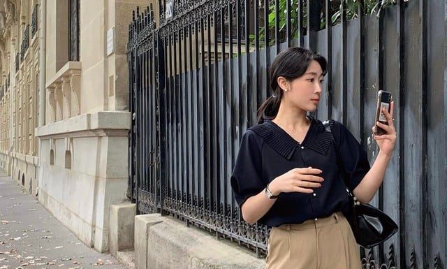 The stylish and lovely dress that helps her transform her office style in autumn