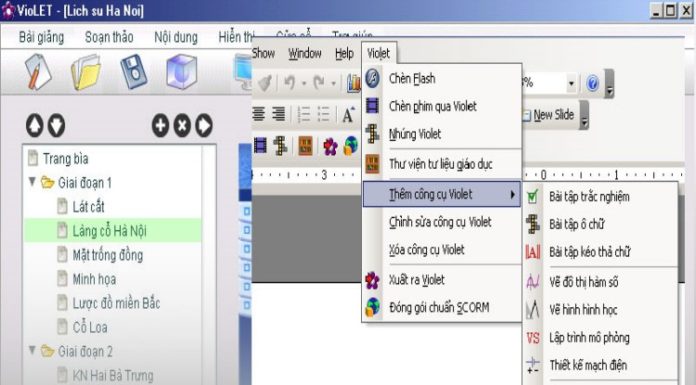 Violet – An App for Teachers to Create Lesson Plans and Digital Presentations