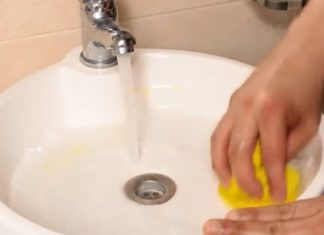 Clean Stubborn Stains on Yellowish Sinks using Everyday Kitchen Items.