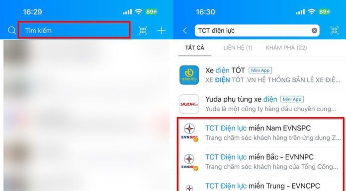 Register for Zalo electricity bill notifications for easy and convenient payment