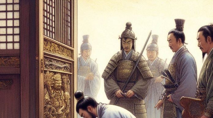 Why did courtiers in ancient times have to take off their shoes when entering the royal court to meet the emperor?