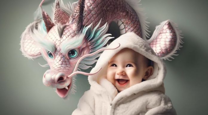 A 4-year-old child brings blessings and prosperity to its parents, growing up to be successful and wealthy with a happy family life