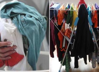 Fast and odor-free clothes drying method for rainy and humid days without a dryer at home