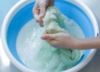 Long-lasting, greasy bath towels and face cloths: Soak in this for 3 minutes for a clean, fresh scent like new