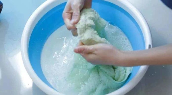 Long-lasting, greasy bath towels and face cloths: Soak in this for 3 minutes for a clean, fresh scent like new